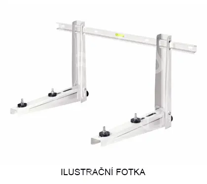 konzole s příčníkem L=520 mm,H=400 mm, P= 800 mm, 160 kg, bílá, 2EMME CLIMA